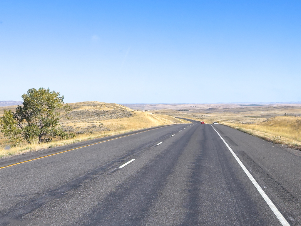 Weite Landschaft fast wie eine Prärie