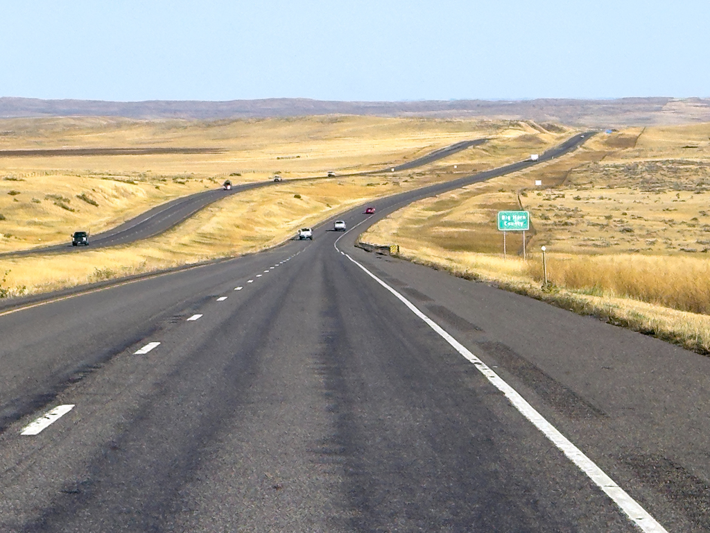 Weite Landschaft fast wie eine Prärie