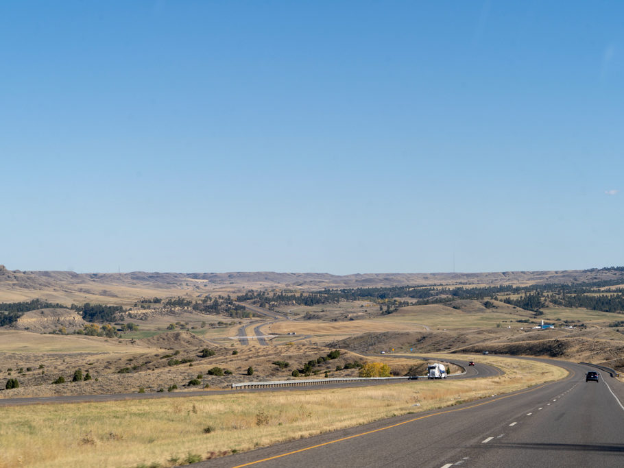 Weite Landschaft fast wie eine Prärie