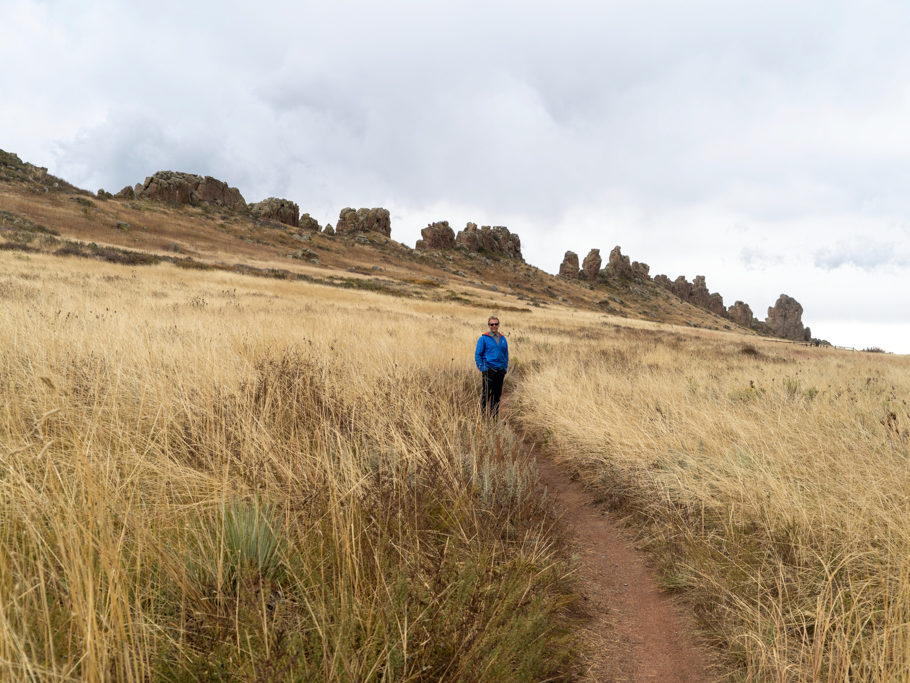 Jo während der Wanderung bei den Devil's Back Bones