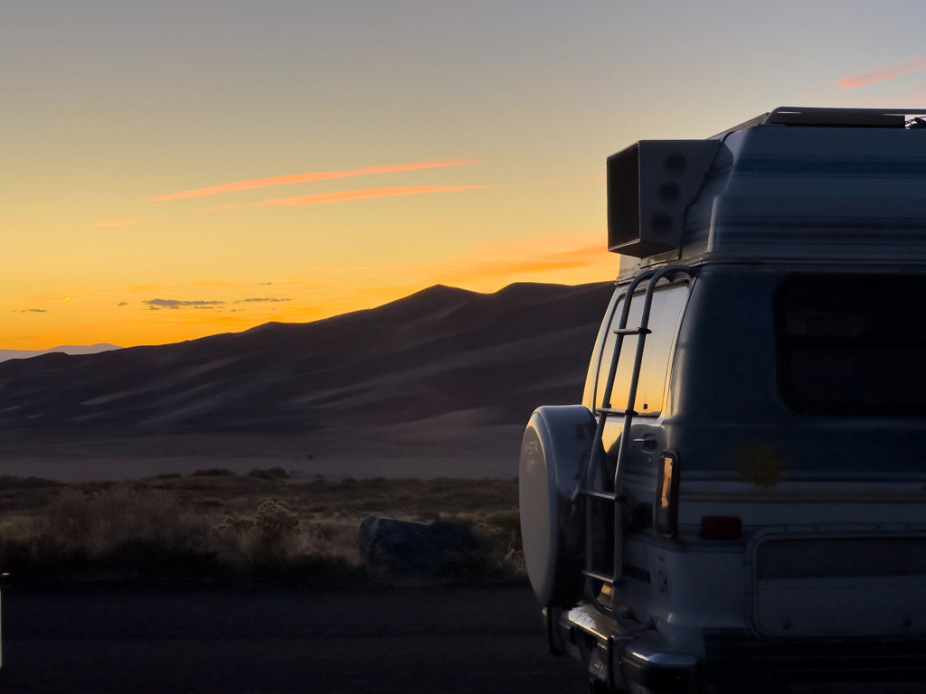 Abendhimmel bei den Grat Sand Dunes