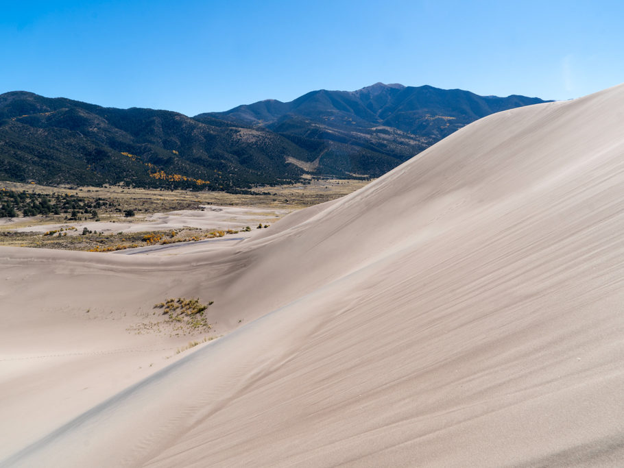 Blick auf die Landschaft bei den Great Sand Dunes