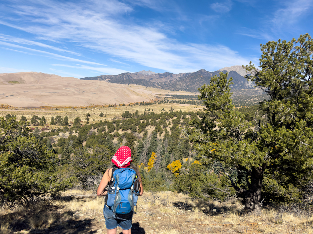 Ma mit Blick auf die Great Sand Dunes