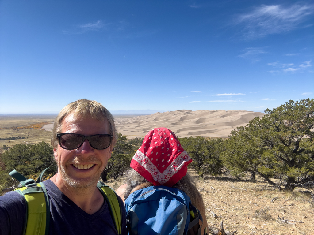 JoMa mit und Gegenblick auf die Great Sand Dunes