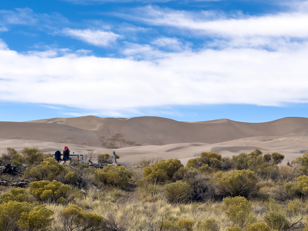 Rast vor den Great Sand Dunes