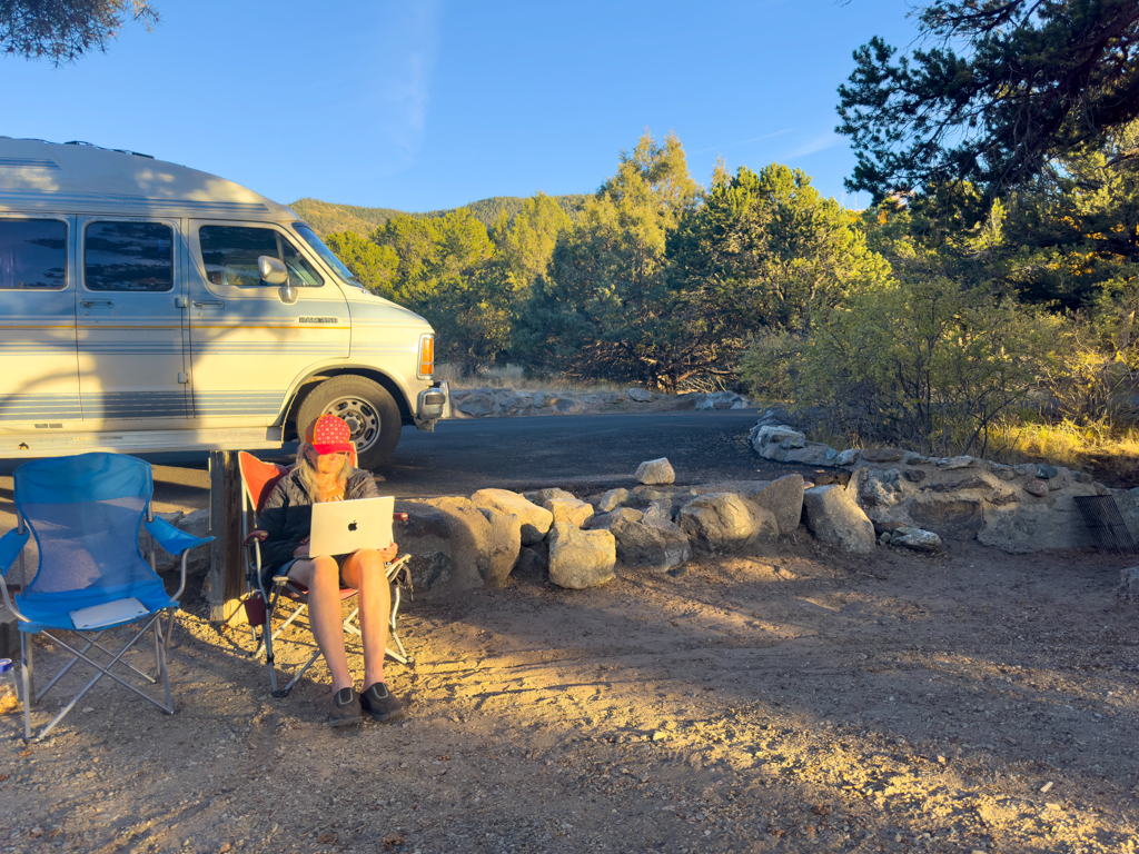 Martha mit Ma im Abendlicht bei den Great Sand Dunes