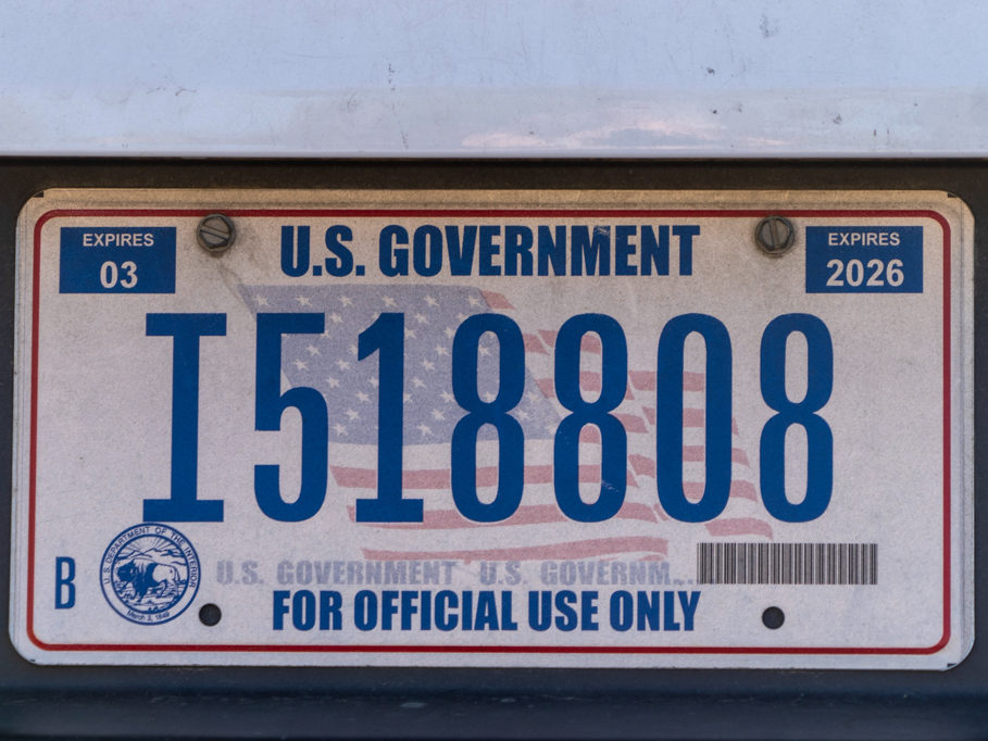 US Goverment Nummernschild