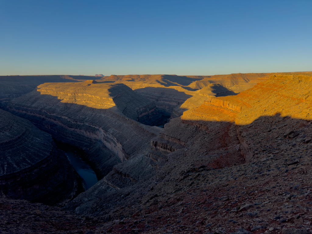 Am Goosenecks Campground mit Blick auf die Doppelschleife