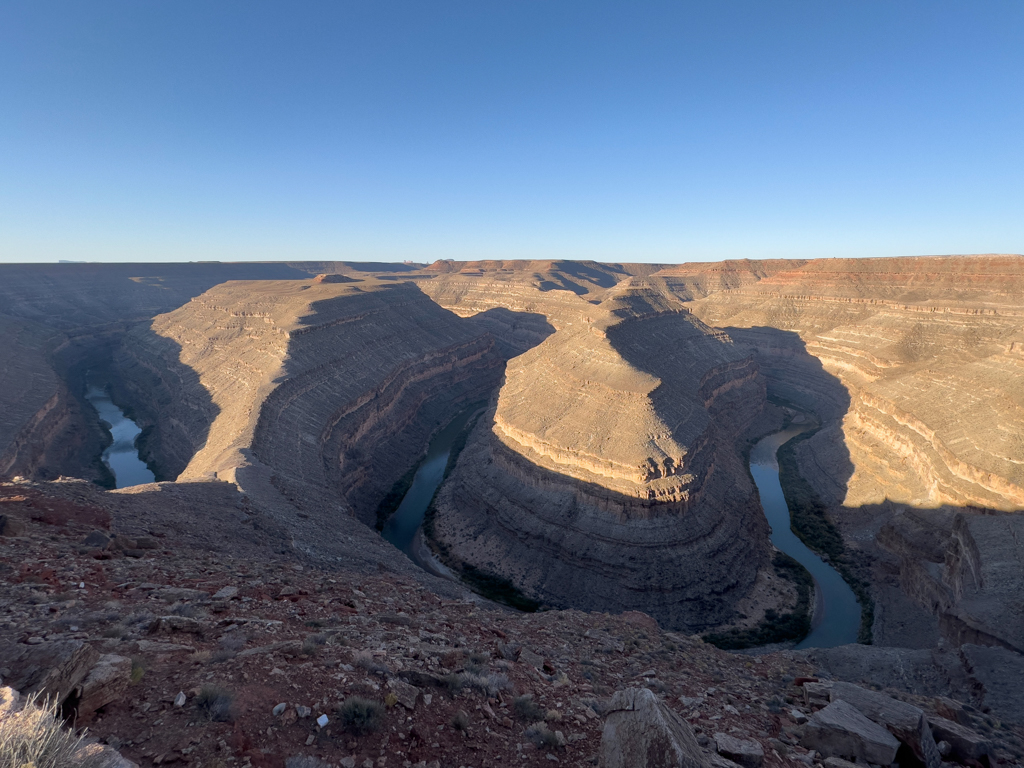 Am Goosenecks Campground mit Blick auf die Doppelschleife