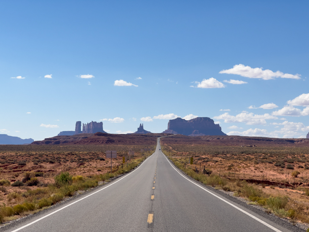 Forrest Gump Strasse ins Monument Valley