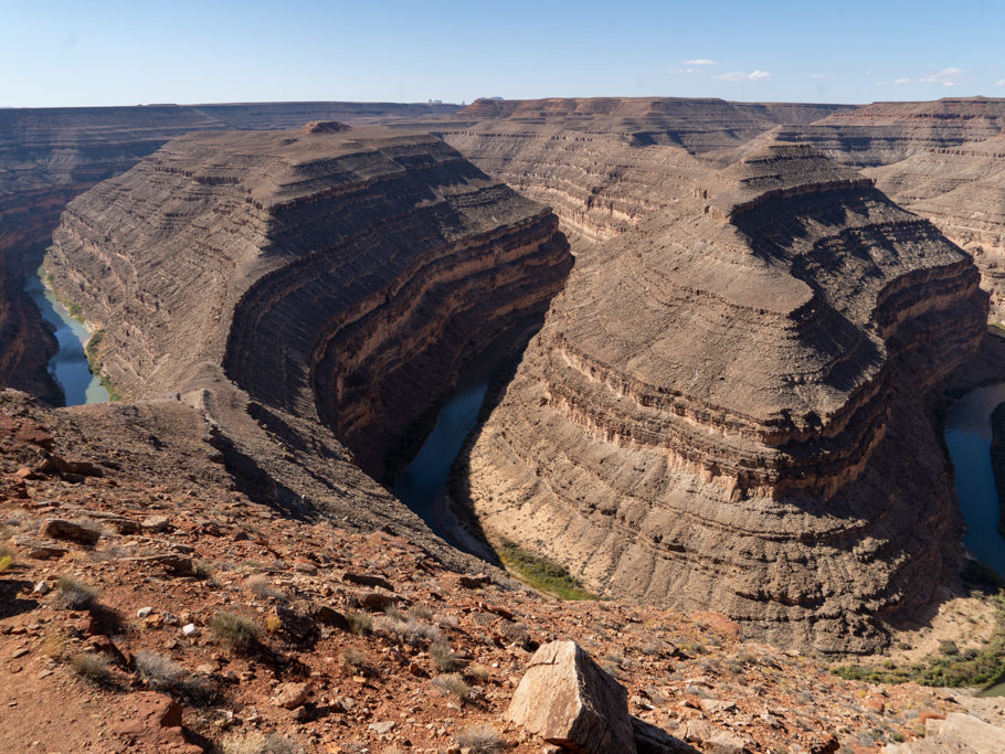 Am Goosenecks Campground mit Blick auf die Doppelschleife