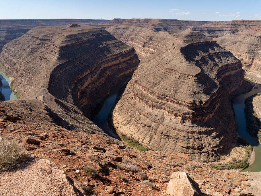 Am Goosenecks Campground mit Blick auf die Doppelschleife