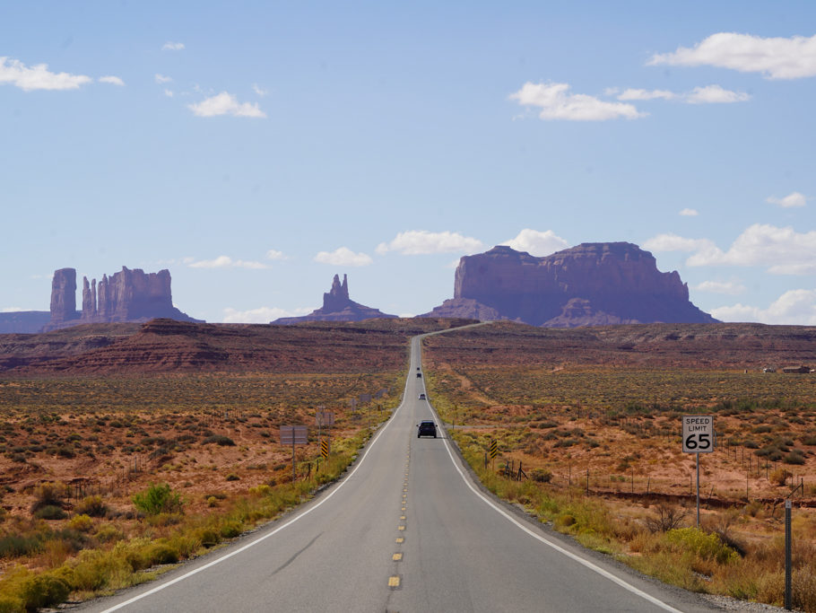 Forrest Gump Strasse ins Monument Valley