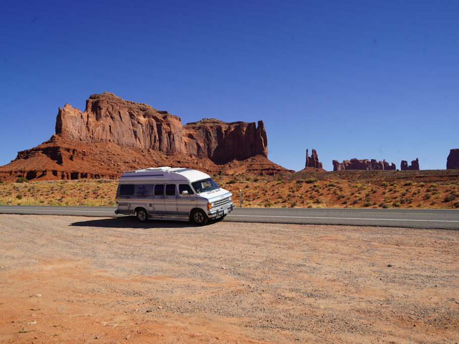Stopp im Monument Valley