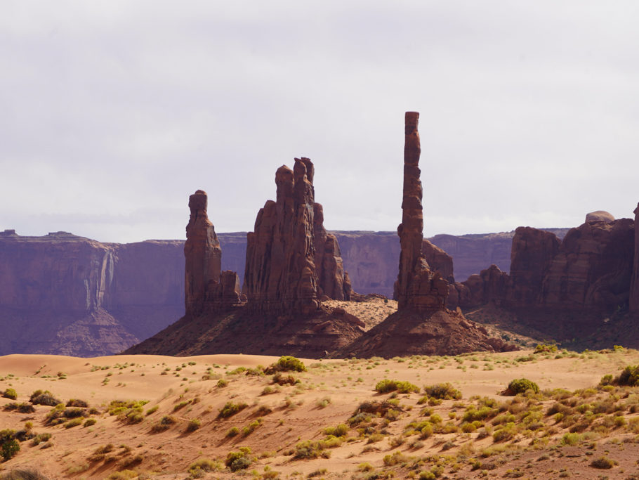 Auf der Tour durch das Monument Valley bei Totem Pole und Yei Bi Chei