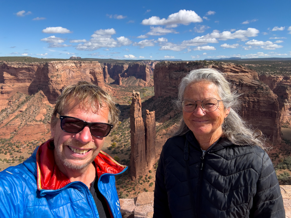 JoMa Selfie am Spider Rock im Canyon de Chelly