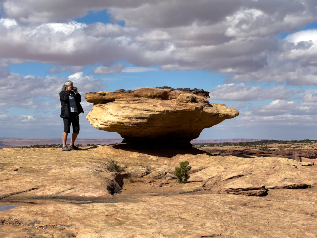 Ma fotografiert am Mexican Hat im Canyon de Chelly