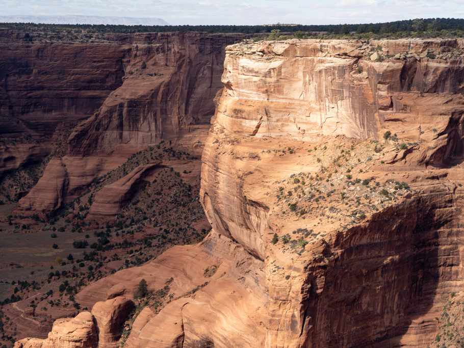 Canyon de Chelly: In der Felsfalte sind Ruinen alter Pueblos