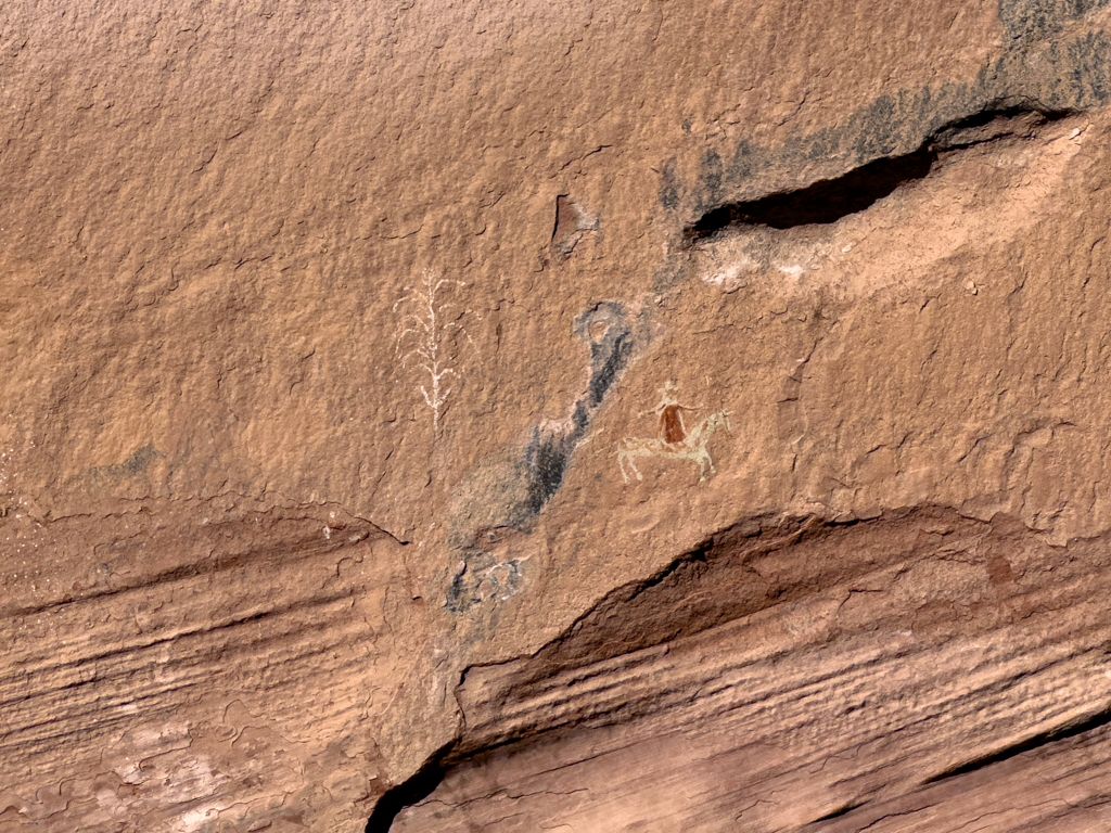 Detail der Petroglyphen im Canyon de Chelly