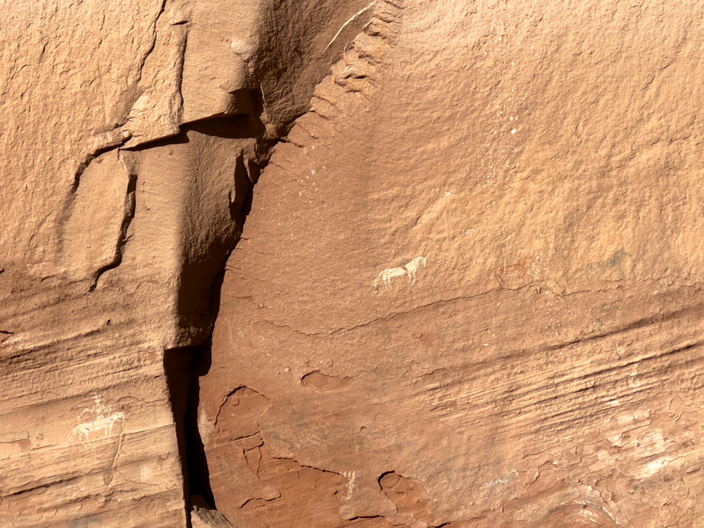 Detail der Petroglyphen im Canyon de Chelly