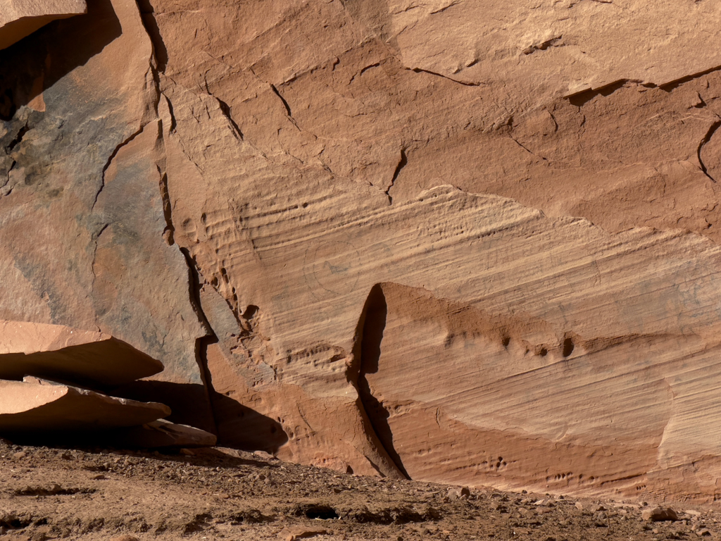 Detail der Petroglyphen im Canyon de Chelly