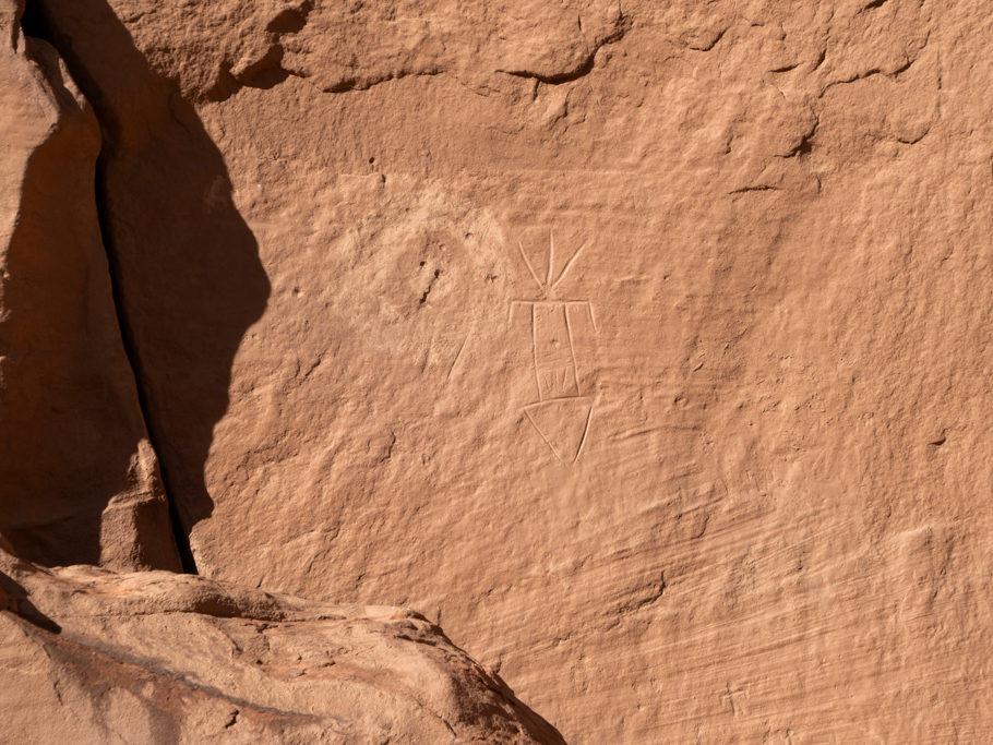 Detail der Petroglyphen im Canyon de Chelly