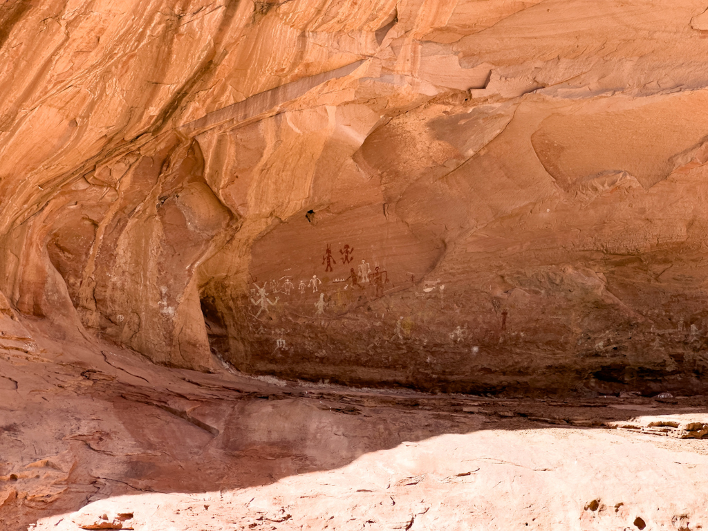 Detail der Petroglyphen im Canyon de Chelly