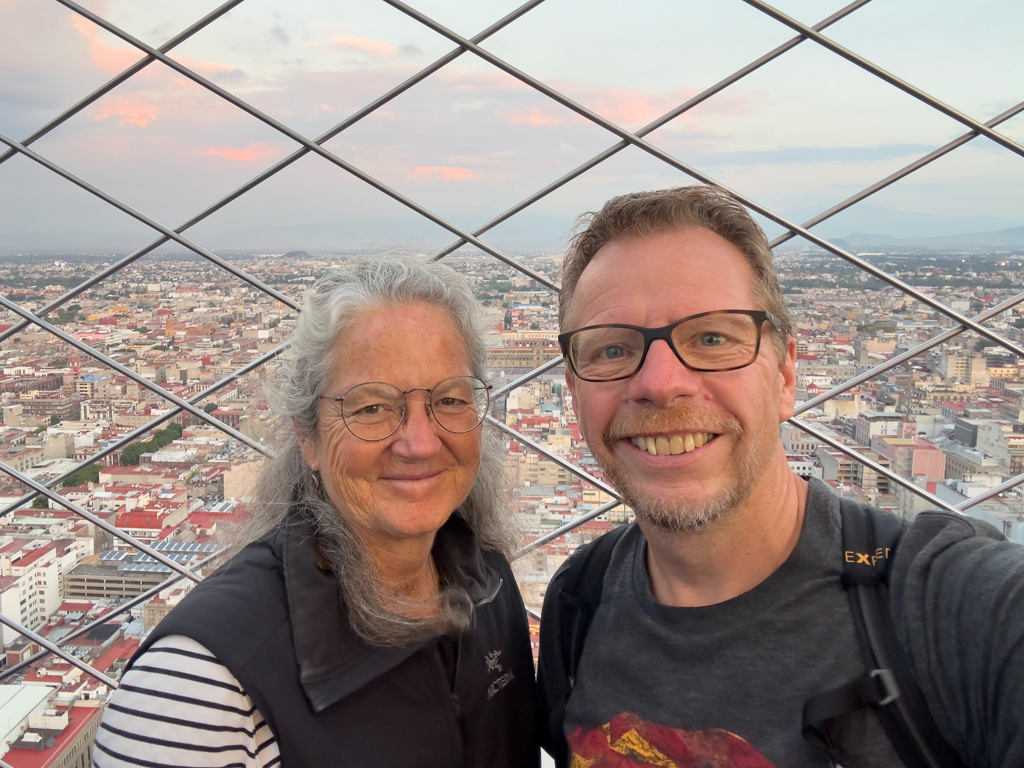 JoMa Selfi vom Torre Latinoamericana über CDMX