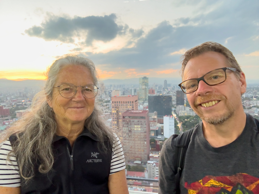 JoMa Selfi vom Torre Latinoamericana über CDMX