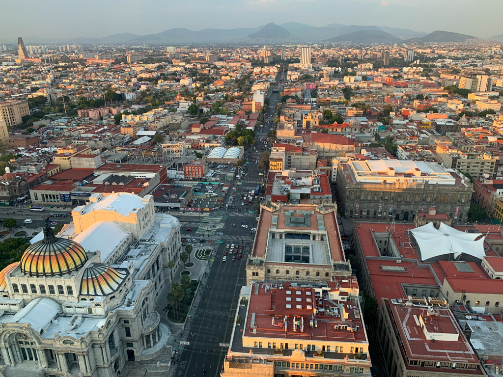 Blick vom Torre Latinoamericana über CDMX