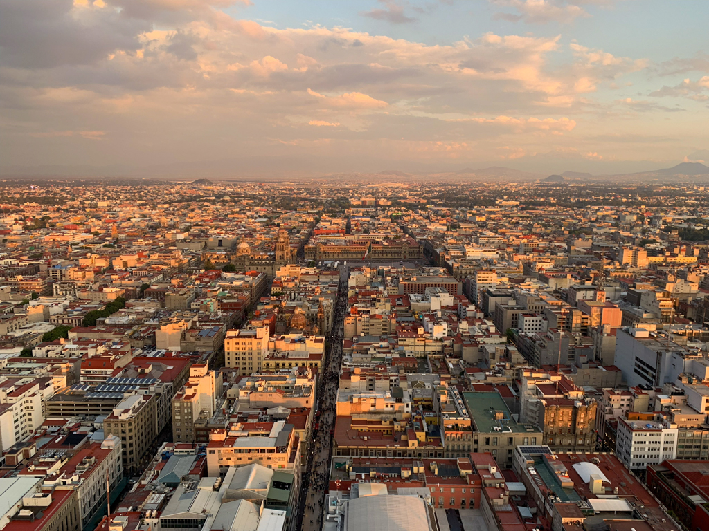 Blick vom Torre Latinoamericana über CDMX