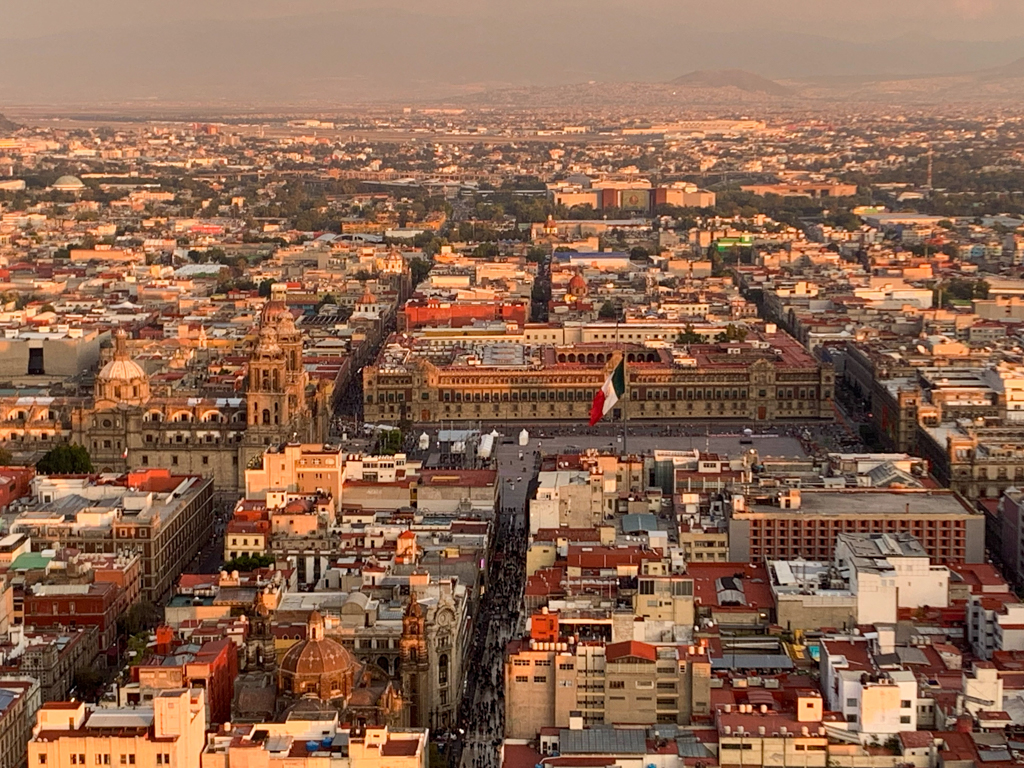 Blick vom Torre Latinoamericana über CDMX