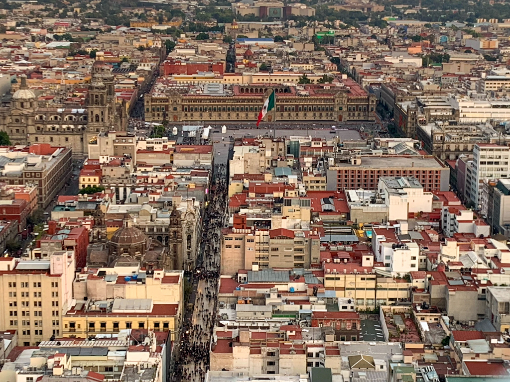 Blick vom Torre Latinoamericana über CDMX