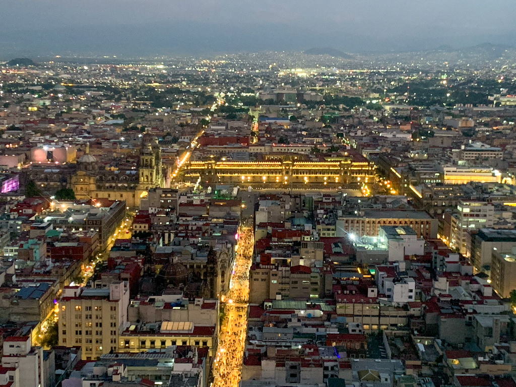 Blick vom Torre Latinoamericana über CDMX