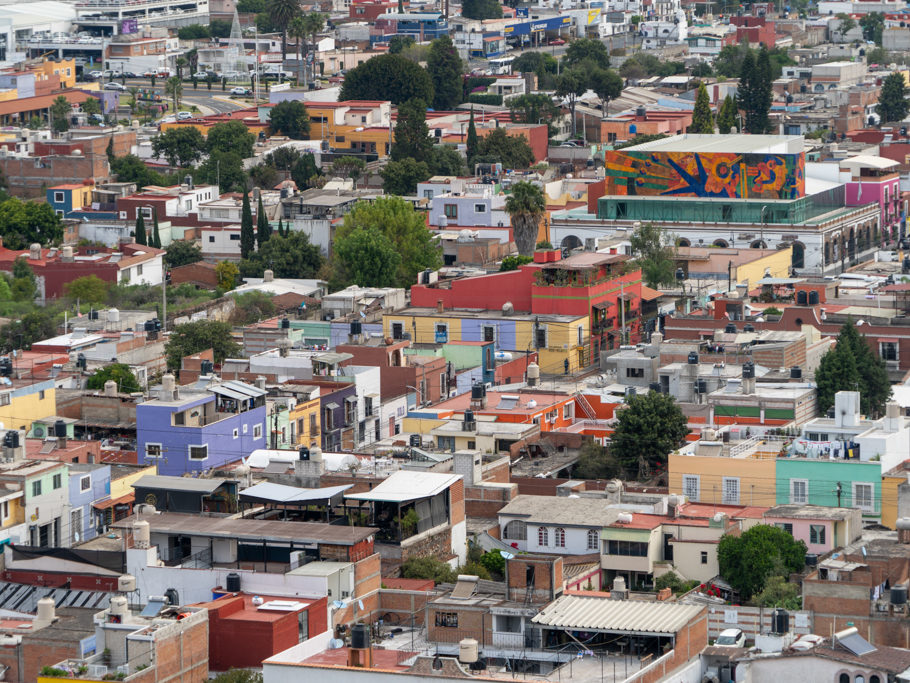 Blick von der Kirche der Señora de los Remedios auf das Umland von Puebla