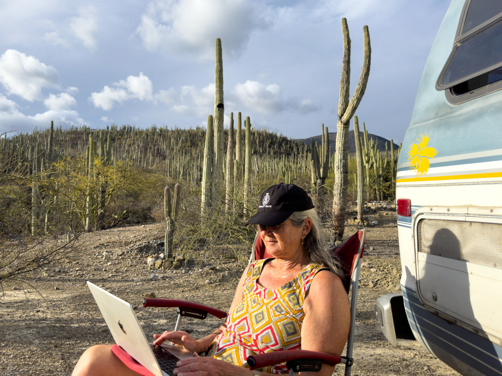 Ma arbeitet. Auch im Tehuacán-Cuicatlán Biosphären Reservat