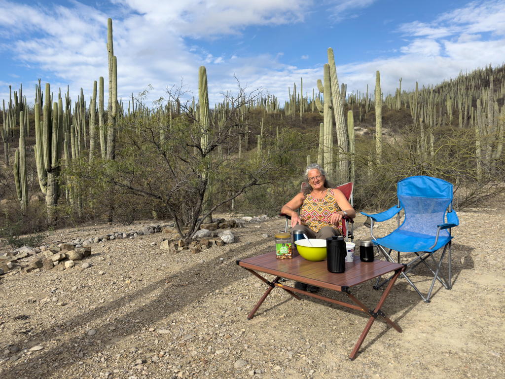 Ma mit ihrer verdienten Pause im Tehuacán-Cuicatlán Biosphären Reservat