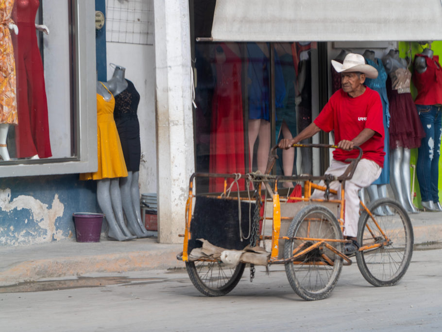 In Deutschland der Hype, hier in Mexiko ein alter Hut: Das Lastenfahrrad