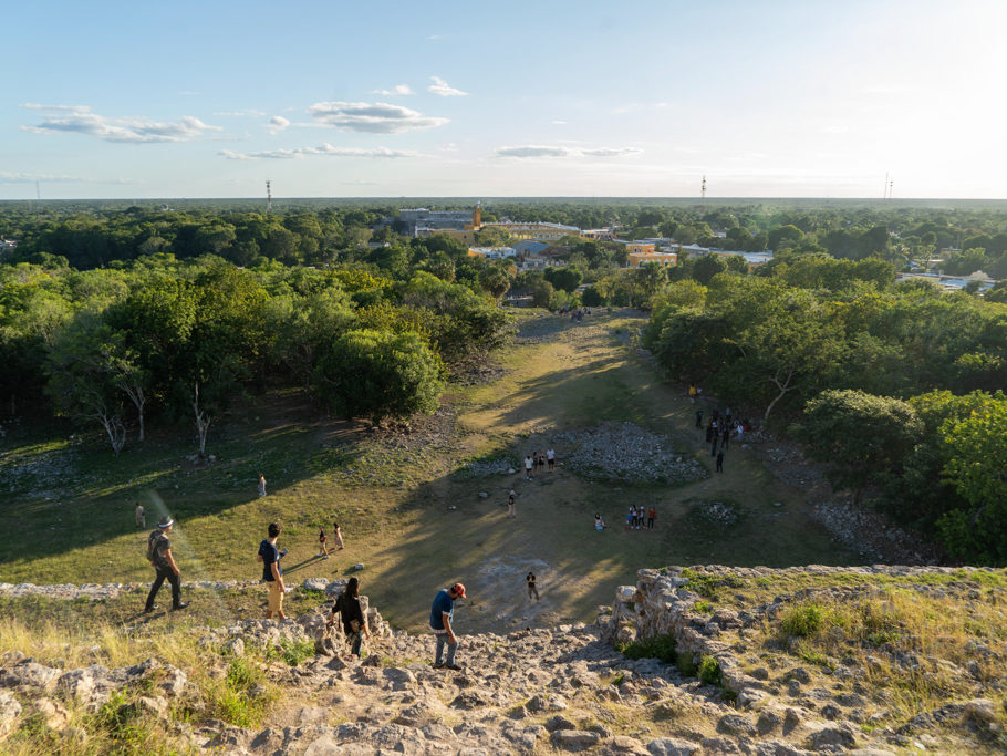 Aussicht von der Pyramide in Izamal