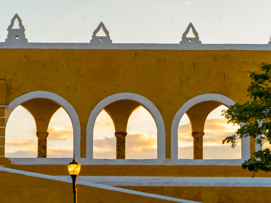Konvent von Izamal im Abendlicht