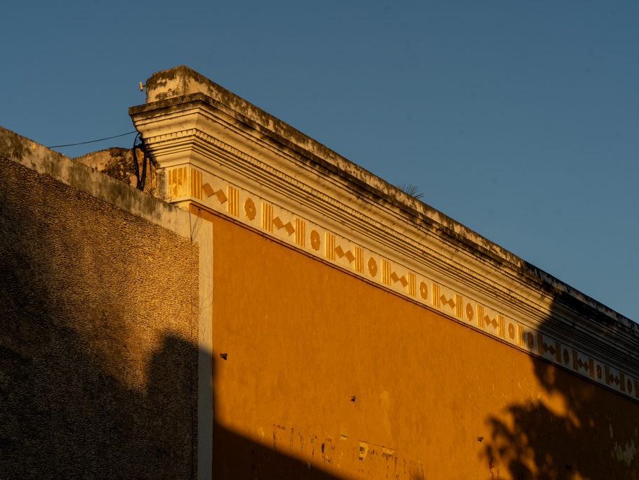 Die gelbe Stadt Izamal im Abendlicht