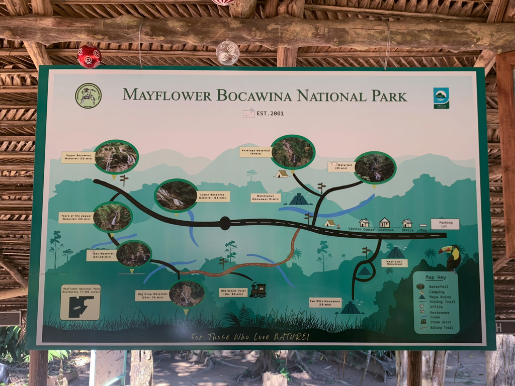 Mayflower Bocawina National Park Übersichtstafel