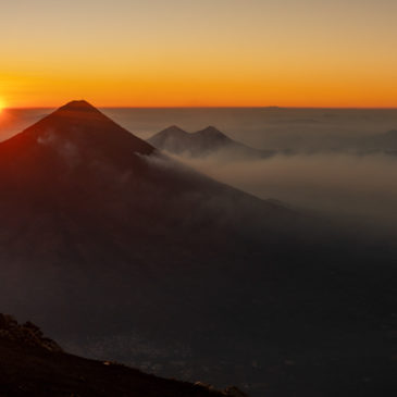 Sonnenaufgang auf dem Vulkan Acatenango