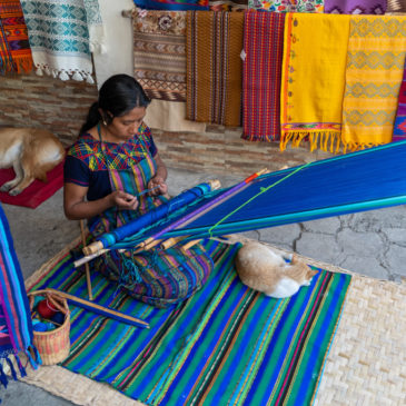 Bunte Maya-Textilien