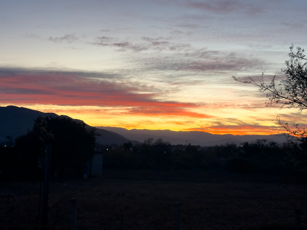 Abendrot über Oaxaca