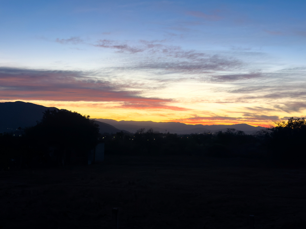 Abendrot über Oaxaca