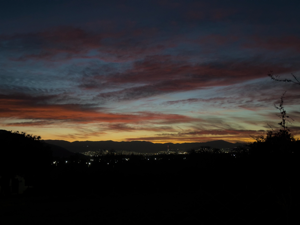 Abendstimmung über Oaxaca