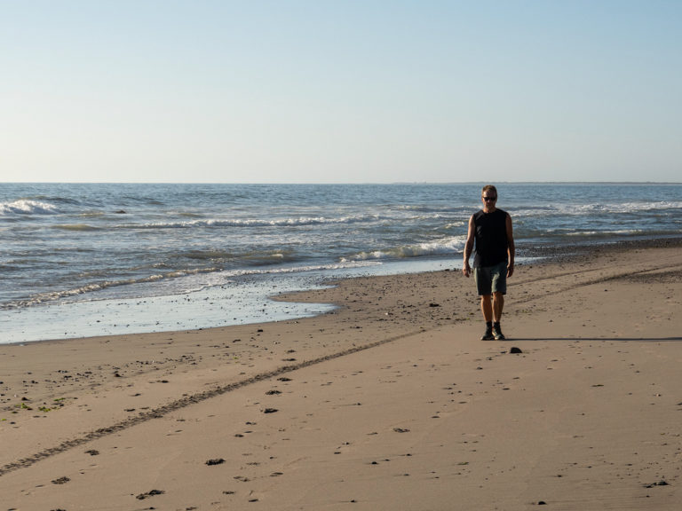 Mit Jo auf Strandspaziergang