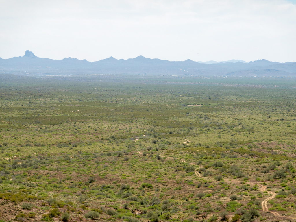 Da unten die Ebene der Colorado River Reservation