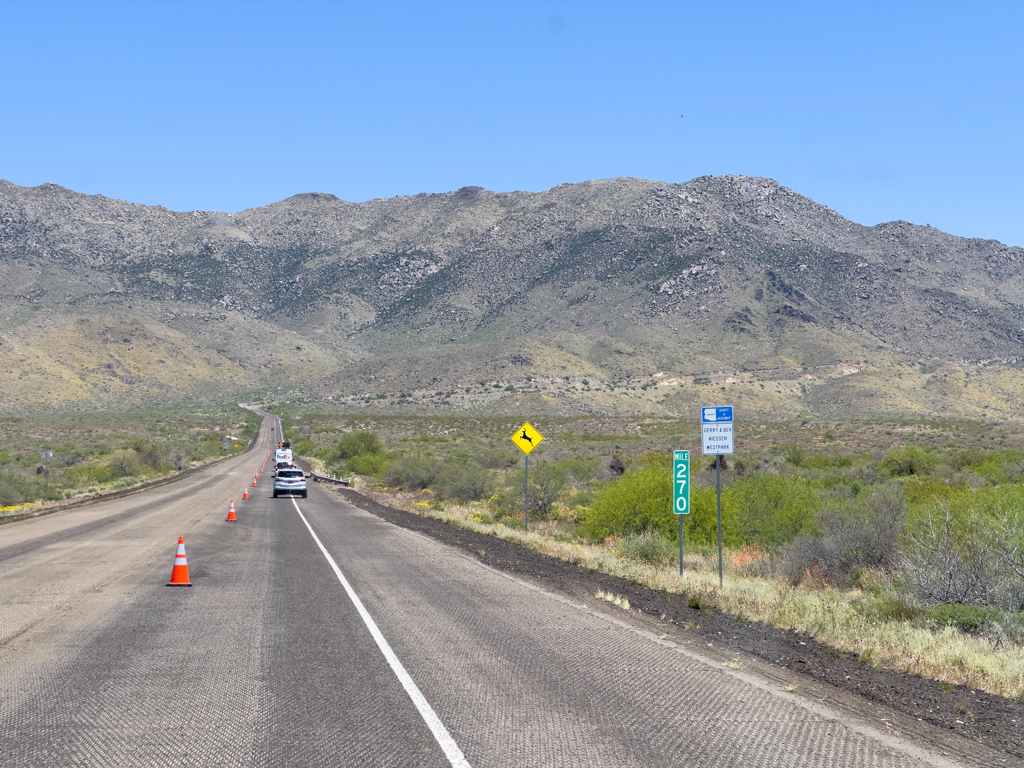 Wir verlassen die Tiefebene des Lake Pleasants und fahren auf die Hochebene nach Prescott